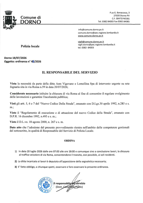 Ordinanza 42 -2026