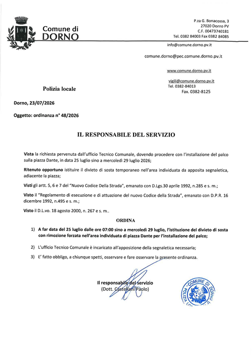 Ordinanza n. 48-2026