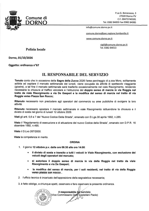 Ordinanza 67 - 2026