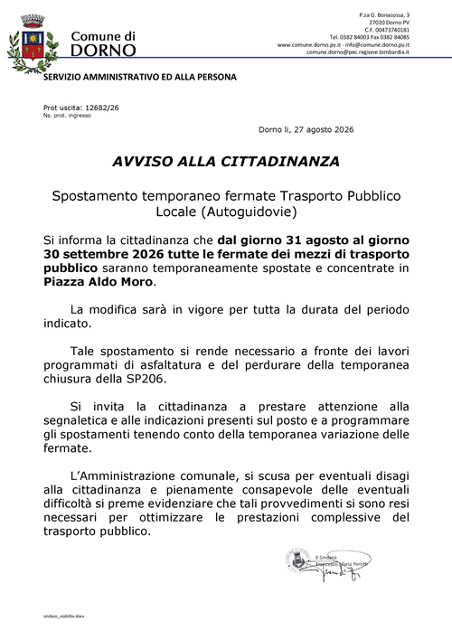 Spostamento temporaneo fermate Trasporto Pubblico Locale (Autoguidovie)