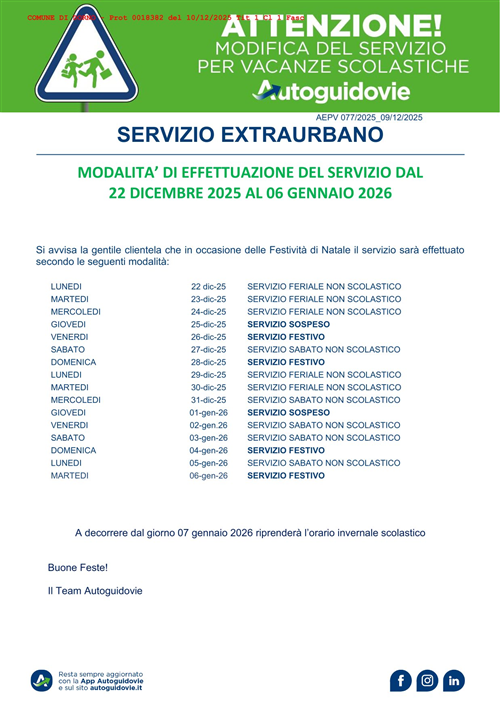 Servizio extraurbanoa